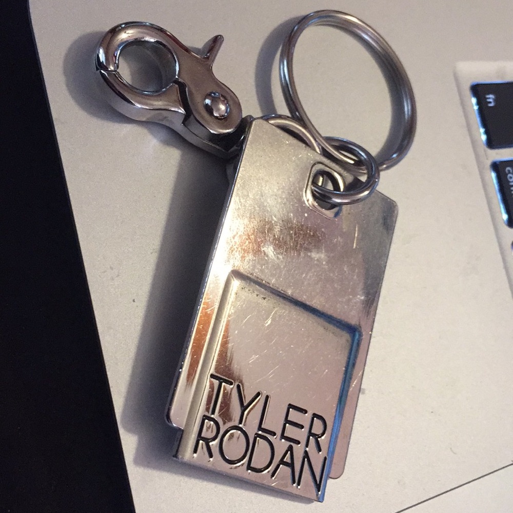 Tyler Rodan metal Keychain or bag  charm in great condition